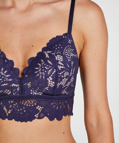 Sujetador preformado sin aros longline Shiloh, Azul