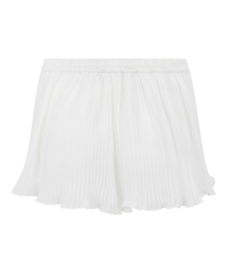 Short plisado, Blanco