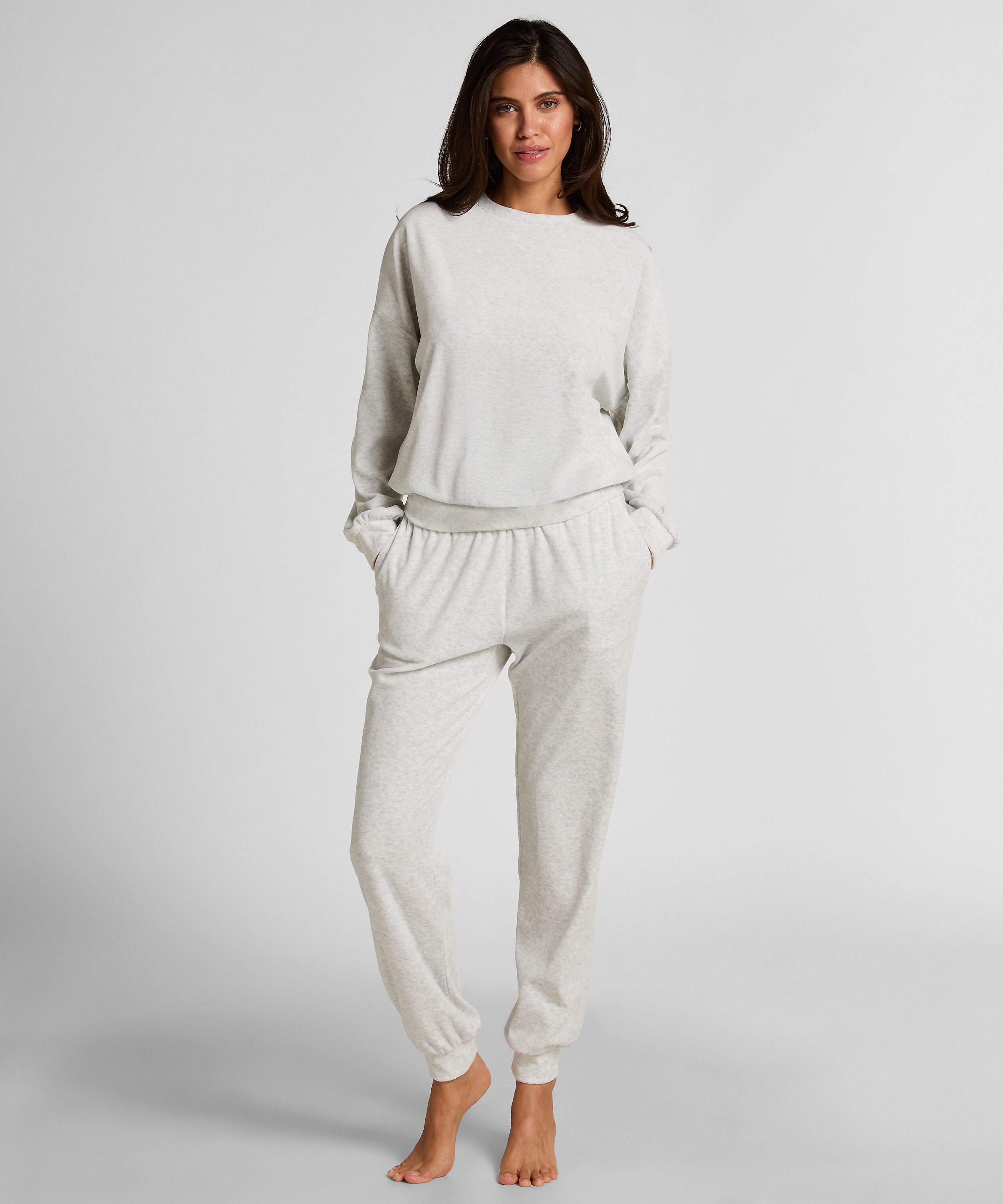 Pantalón deportivo de terciopelo, Gris