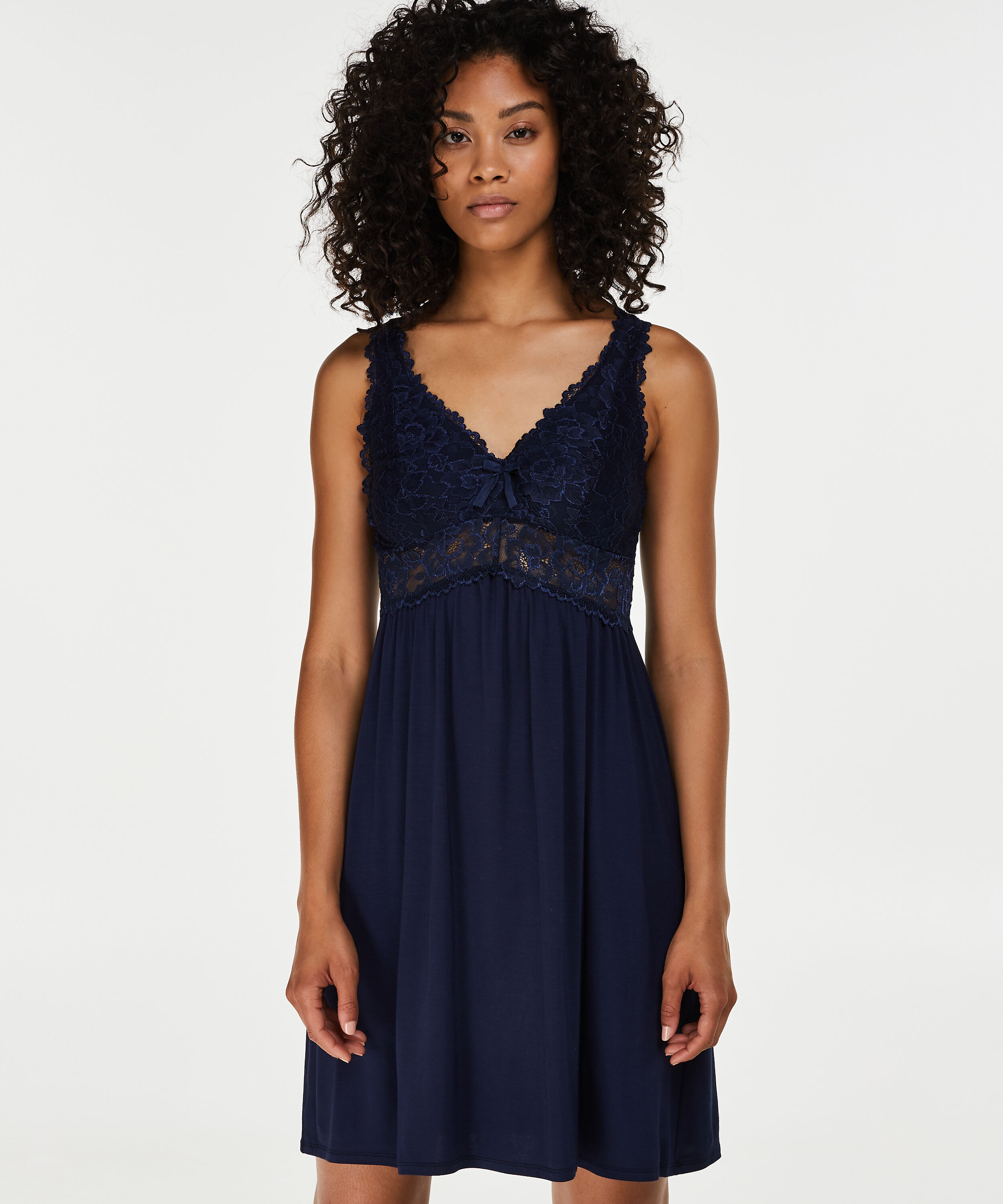 Vestido combinación Modal Lace, Azul