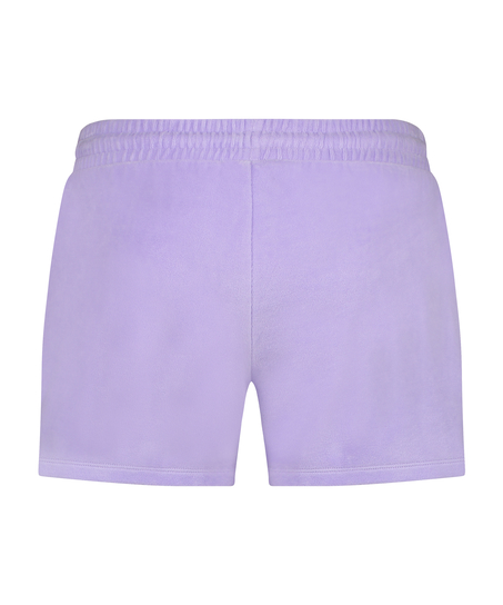 Short bolsillo de terciopelo, Morado