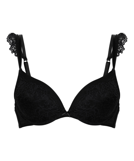 Sujetador push-up Posie de aros preformado, Negro