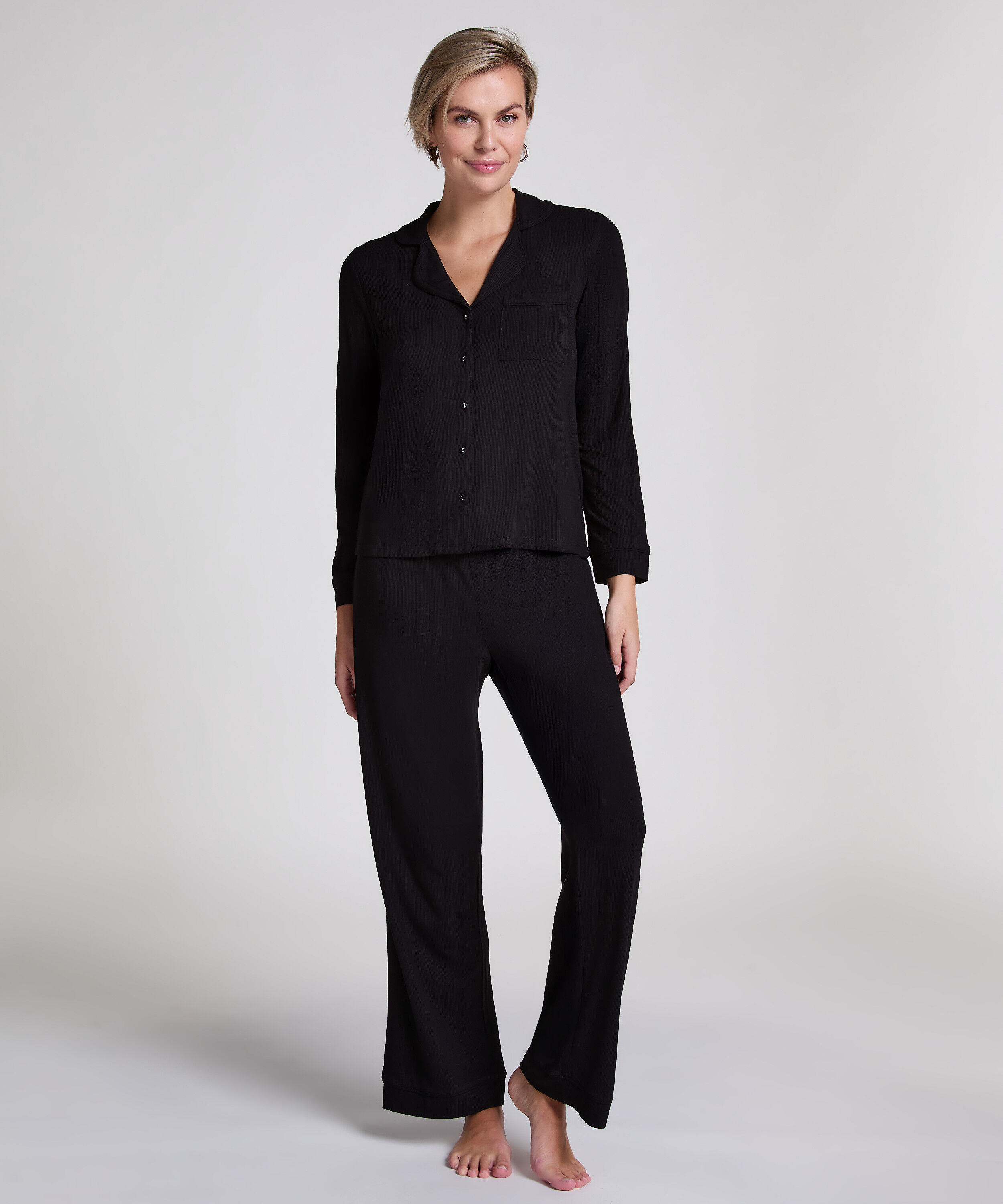 Chaqueta Rib Essential, Negro