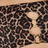 Atrevida braguita de bikini de corte alto Leopard, Beige