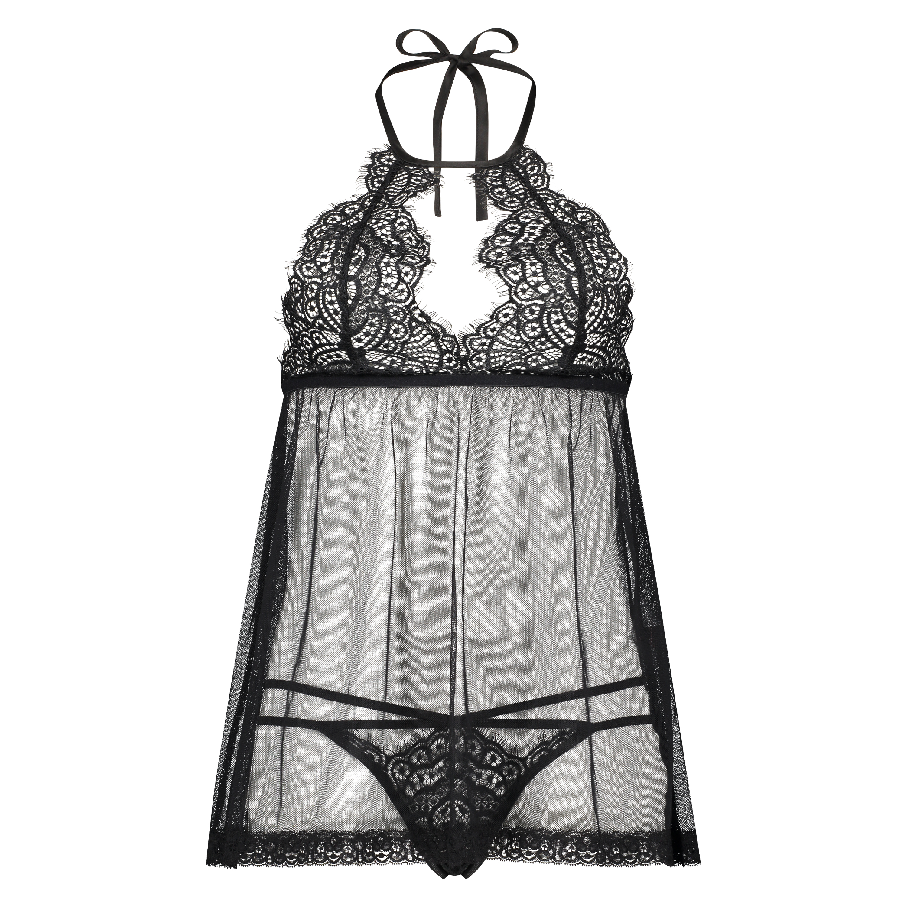 Babydoll Lace, Negro, main