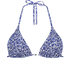 Top de bikini triangular Lobos, Azul