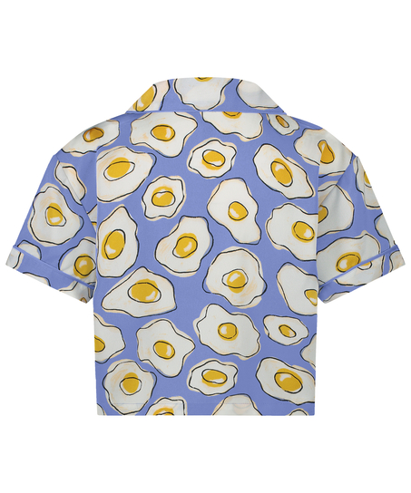 Chaqueta de manga corta de sat&eacute;n, Morado