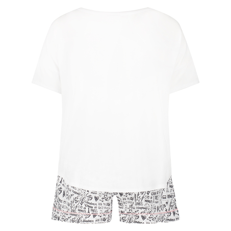 Conjunto de pijama corto, Blanco