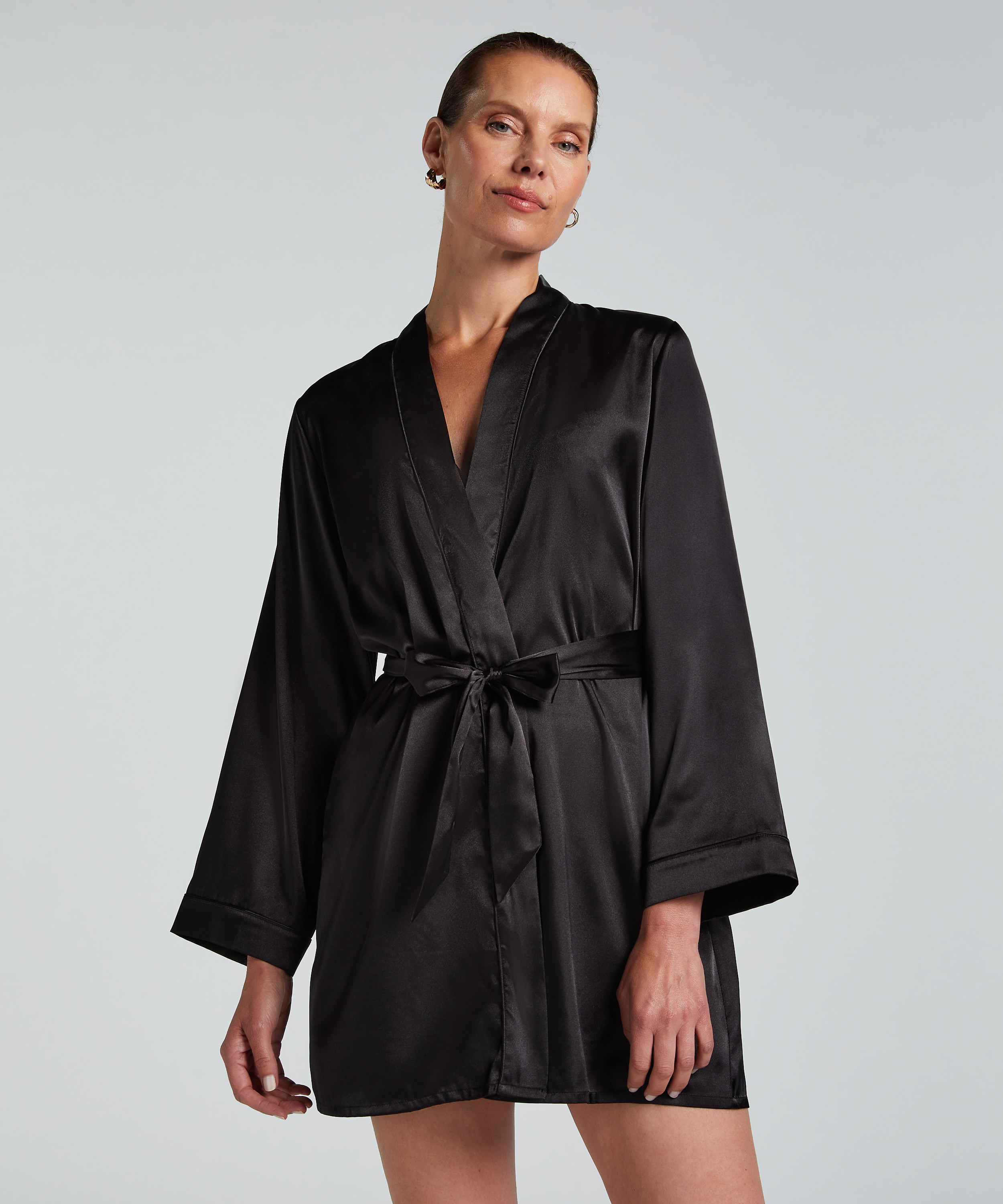 Kimono Satin, Negro, main