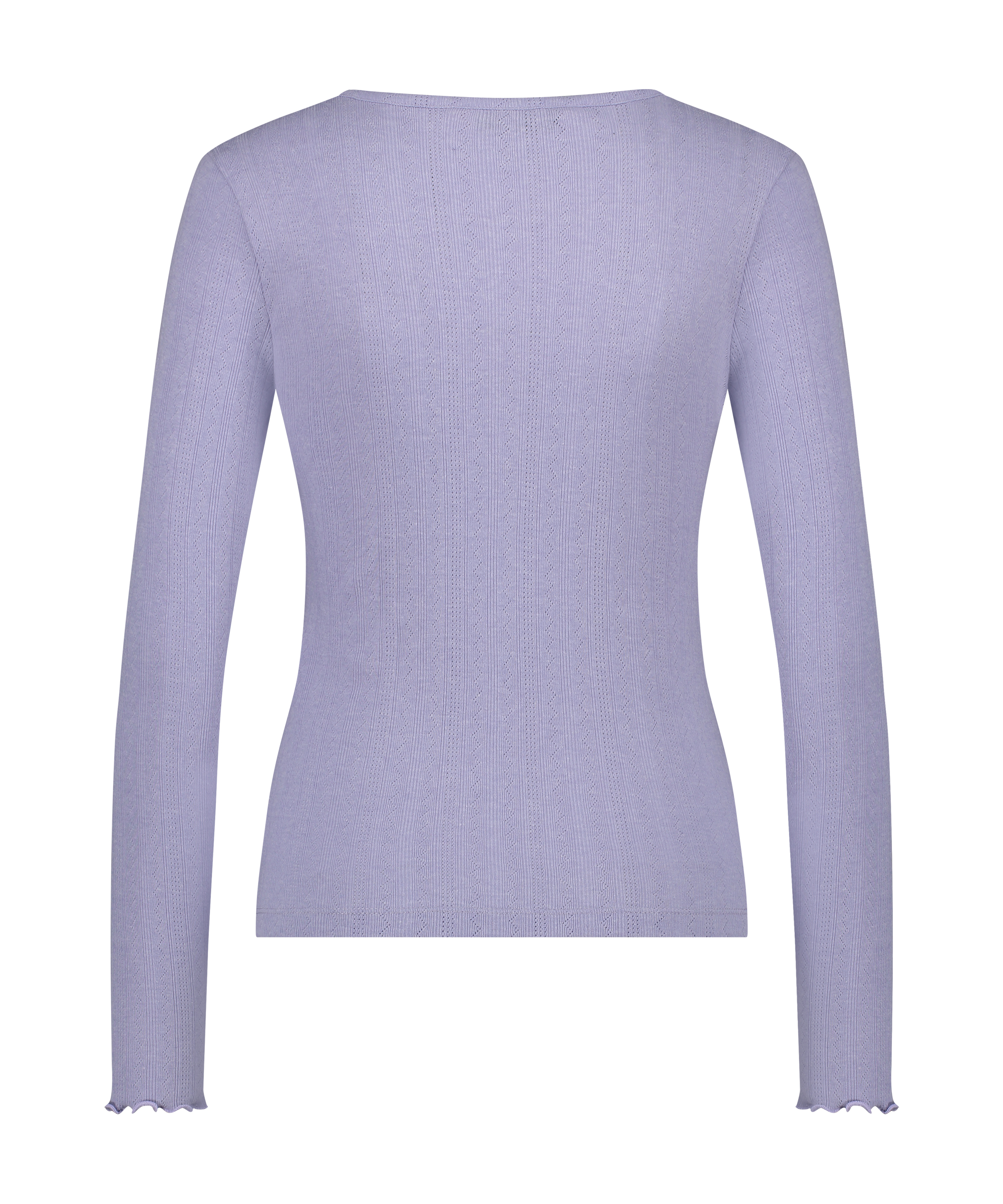 Top de pijama Henley, Morado, main