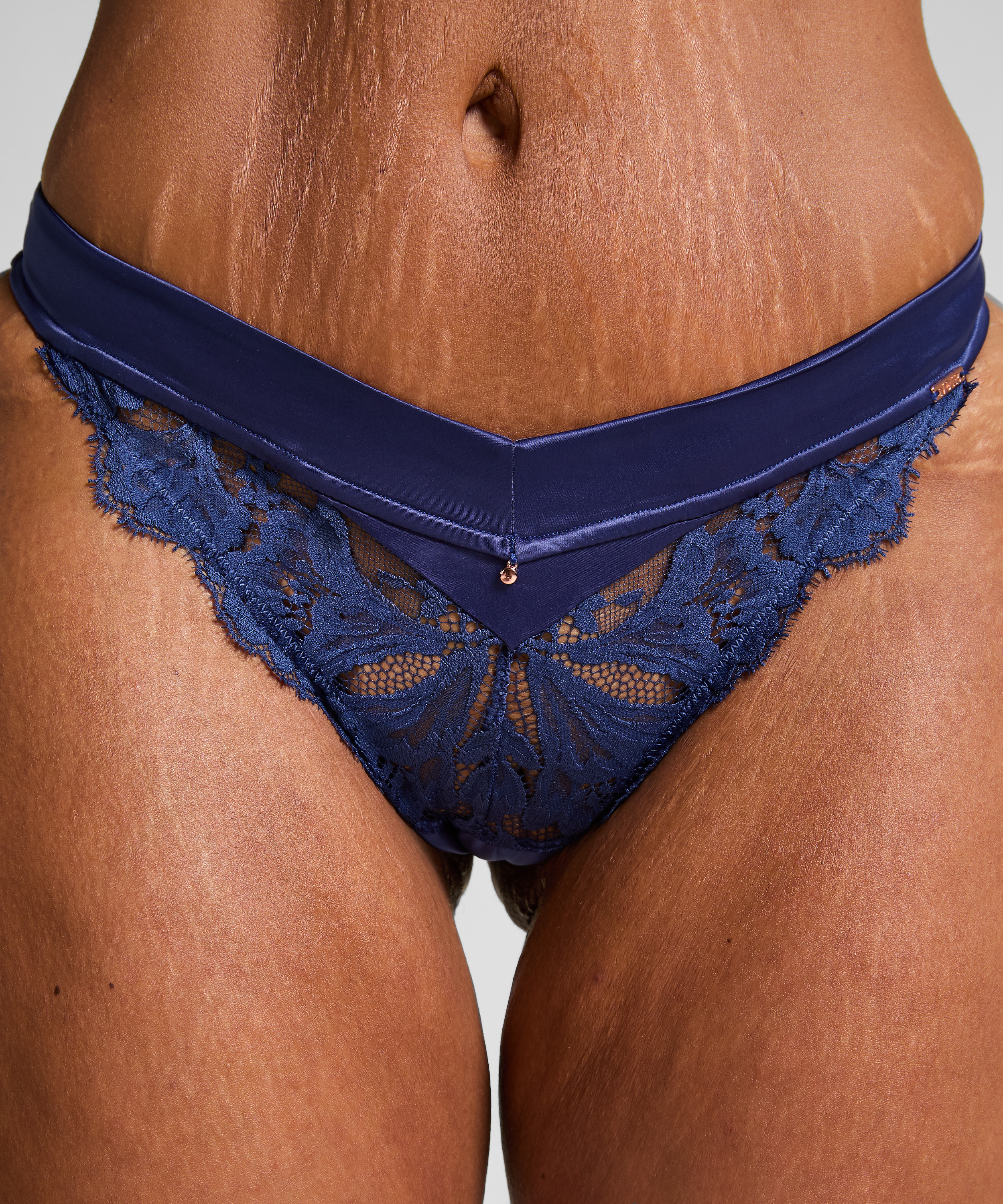 Tanga Grace de tiro alto, Azul, main