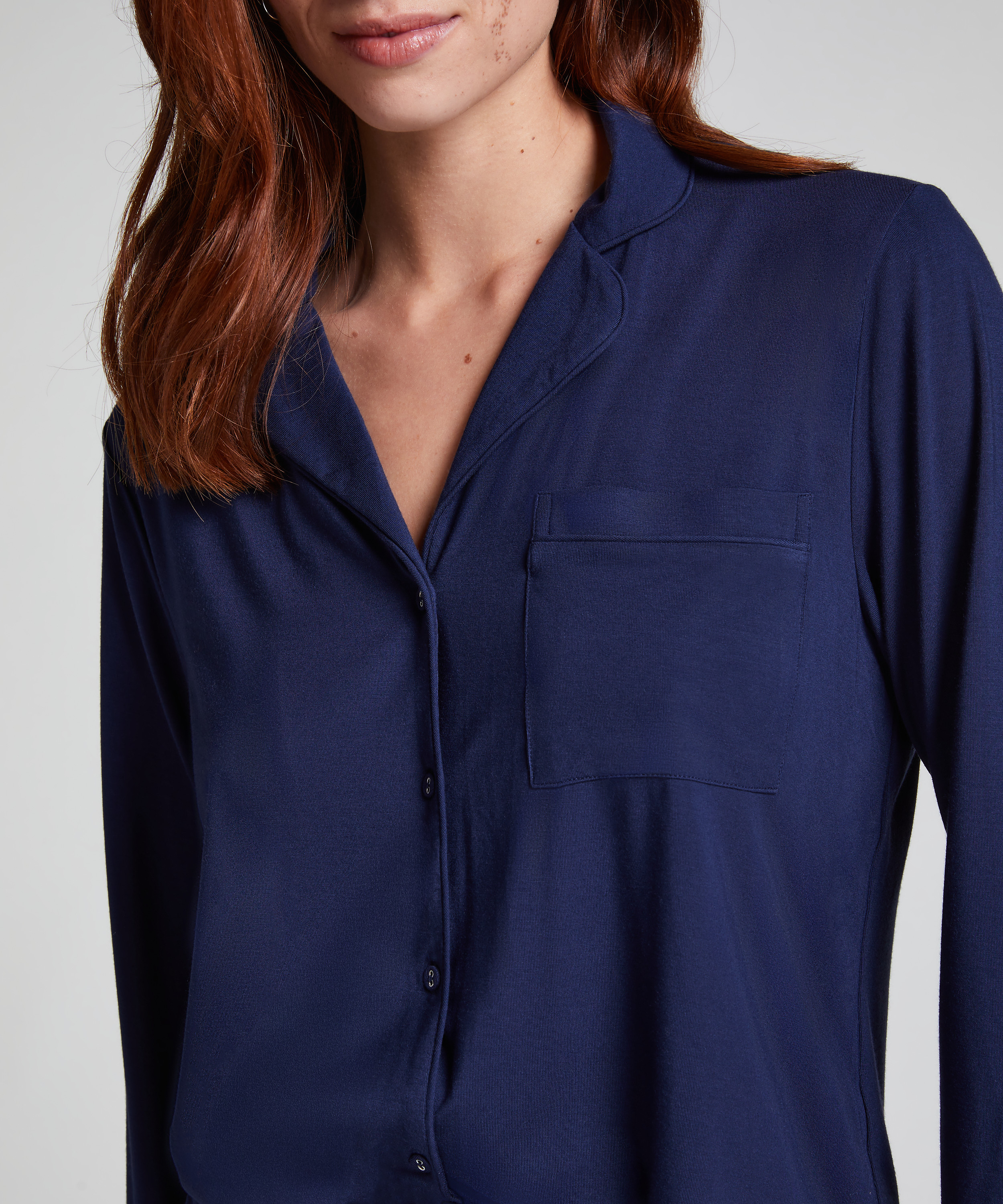 Chaqueta de manga larga de jersey Essentil, Azul, main