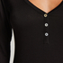 Camisa de dormir Henley, Negro