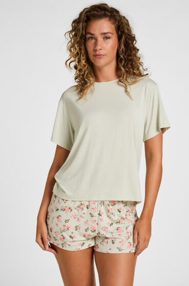 hunkemoller conjunto pijama daisy verde
