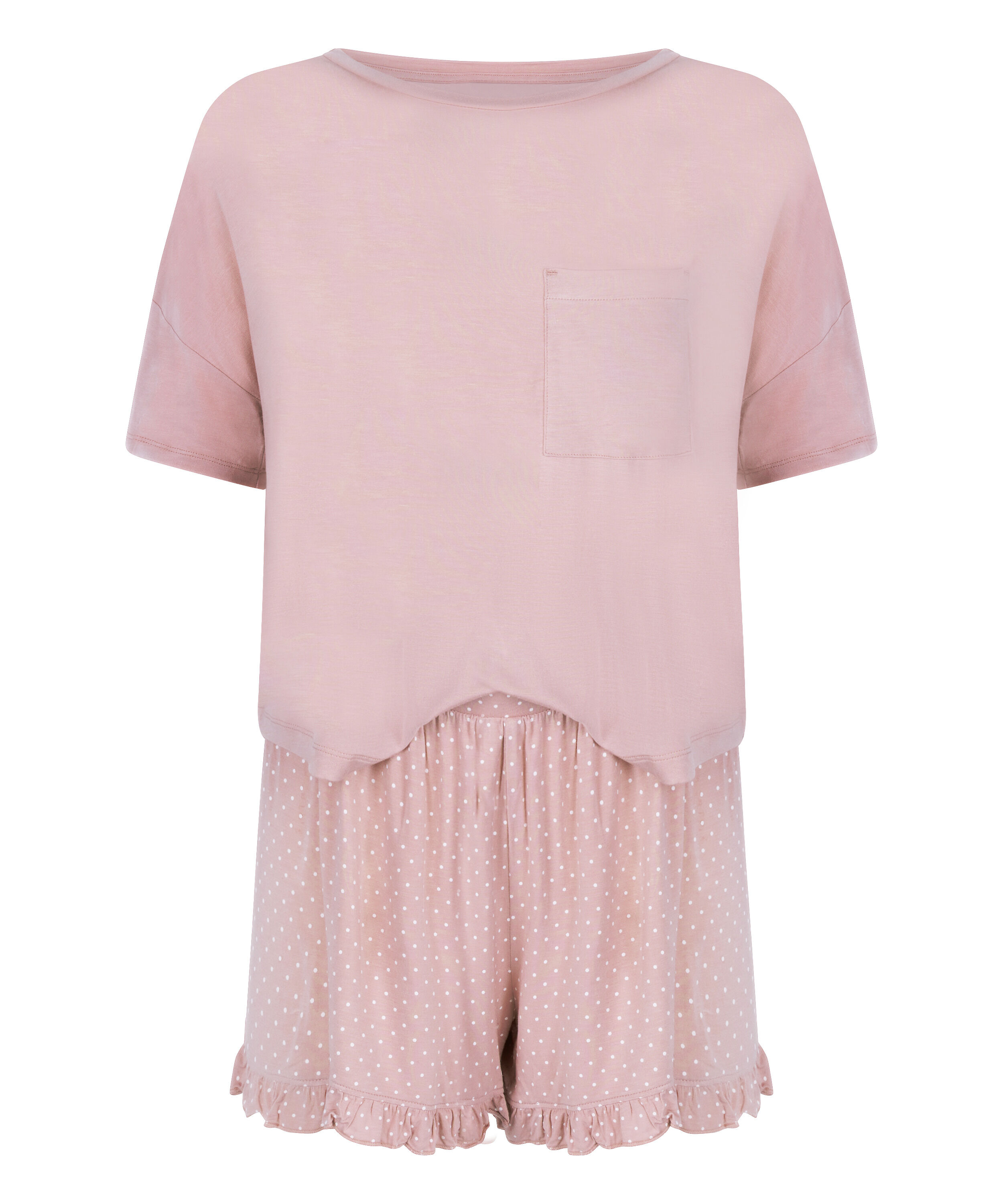 Conjunto de pijama en punto, Rosa