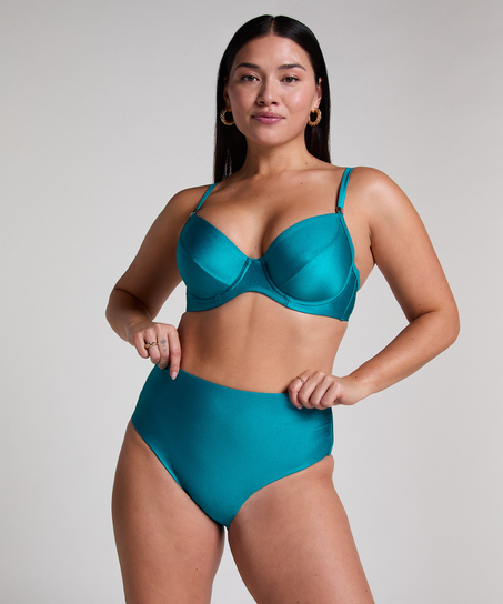 Top de bikini con aros sin relleno Aqua, Verde