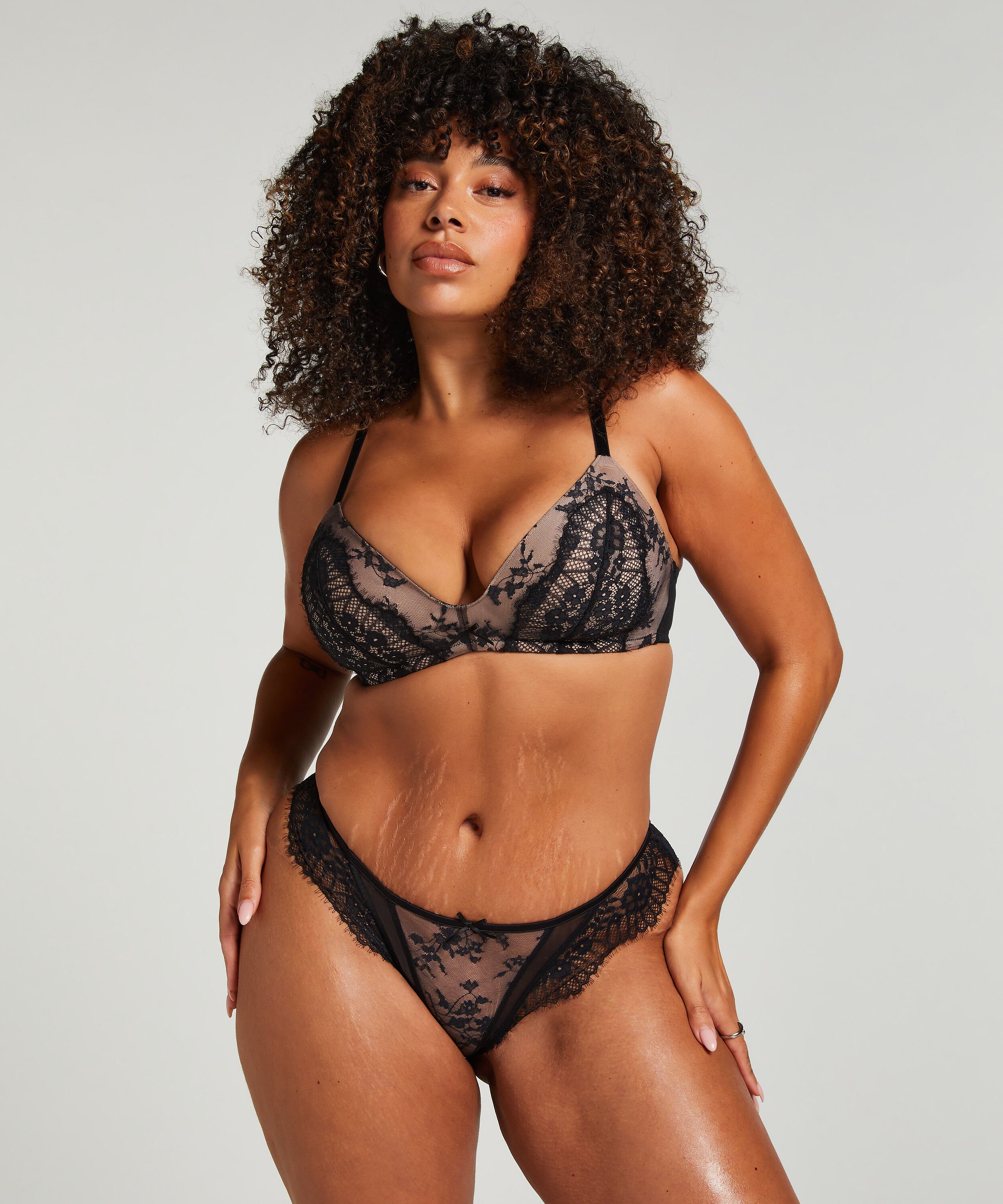 Sujetador sin soporte preformado Daphne, Negro