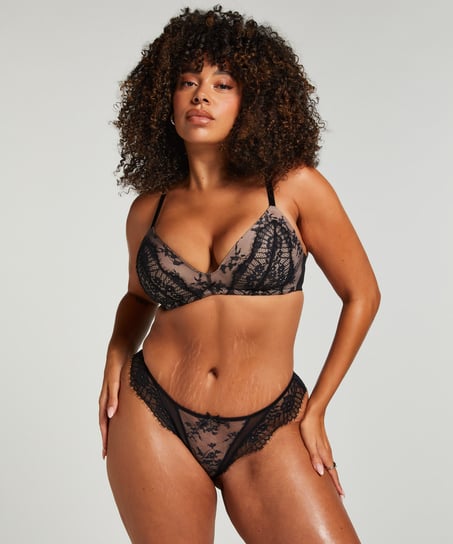 Sujetador sin soporte preformado Daphne, Negro