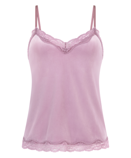 Camiseta top Velours Lace, Morado