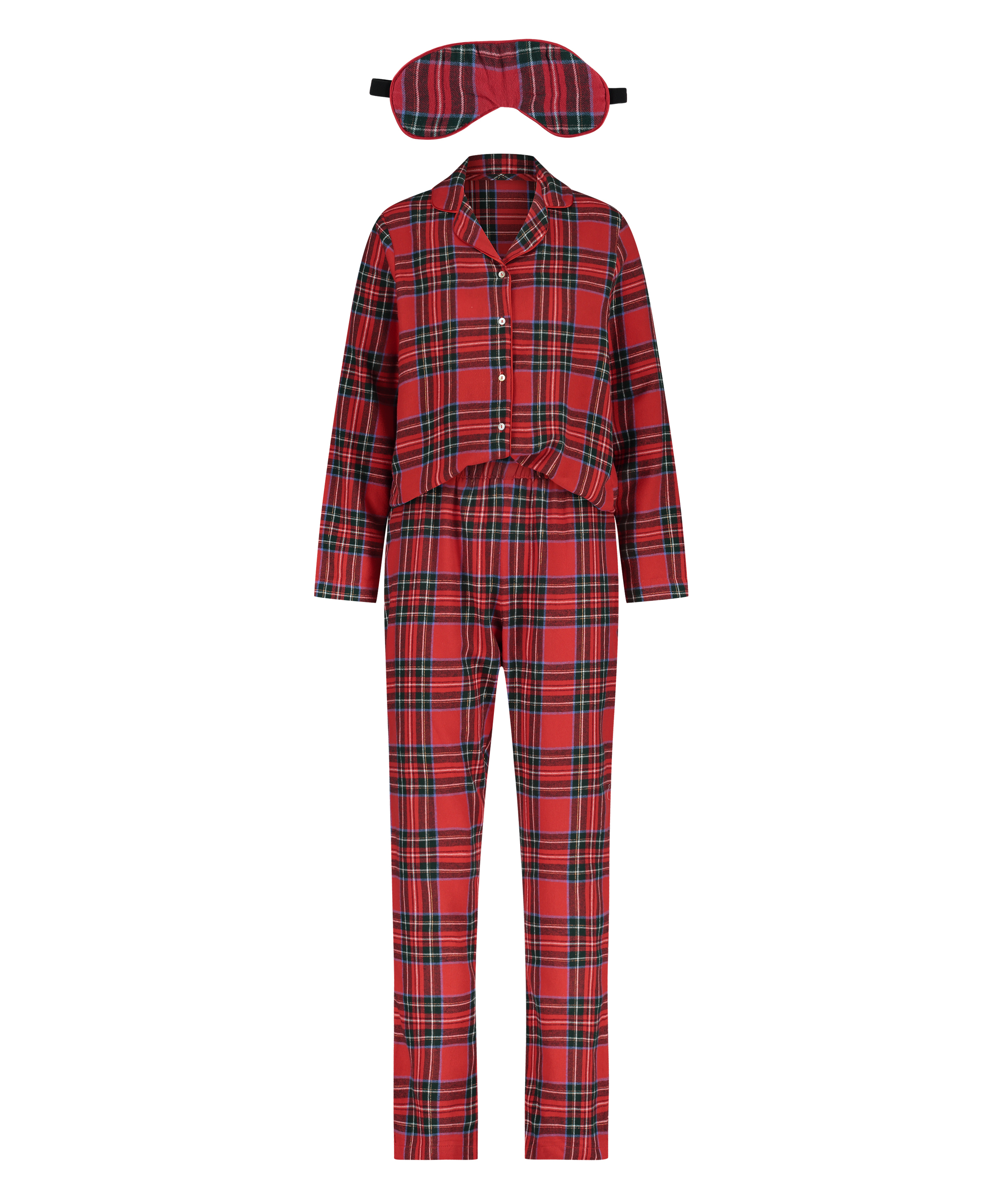Conjunto de pijama Check Twill, Rojo, main