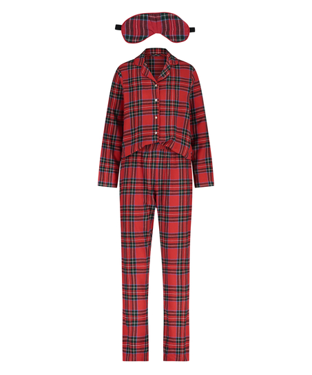 Conjunto de pijama Check Twill, Rojo