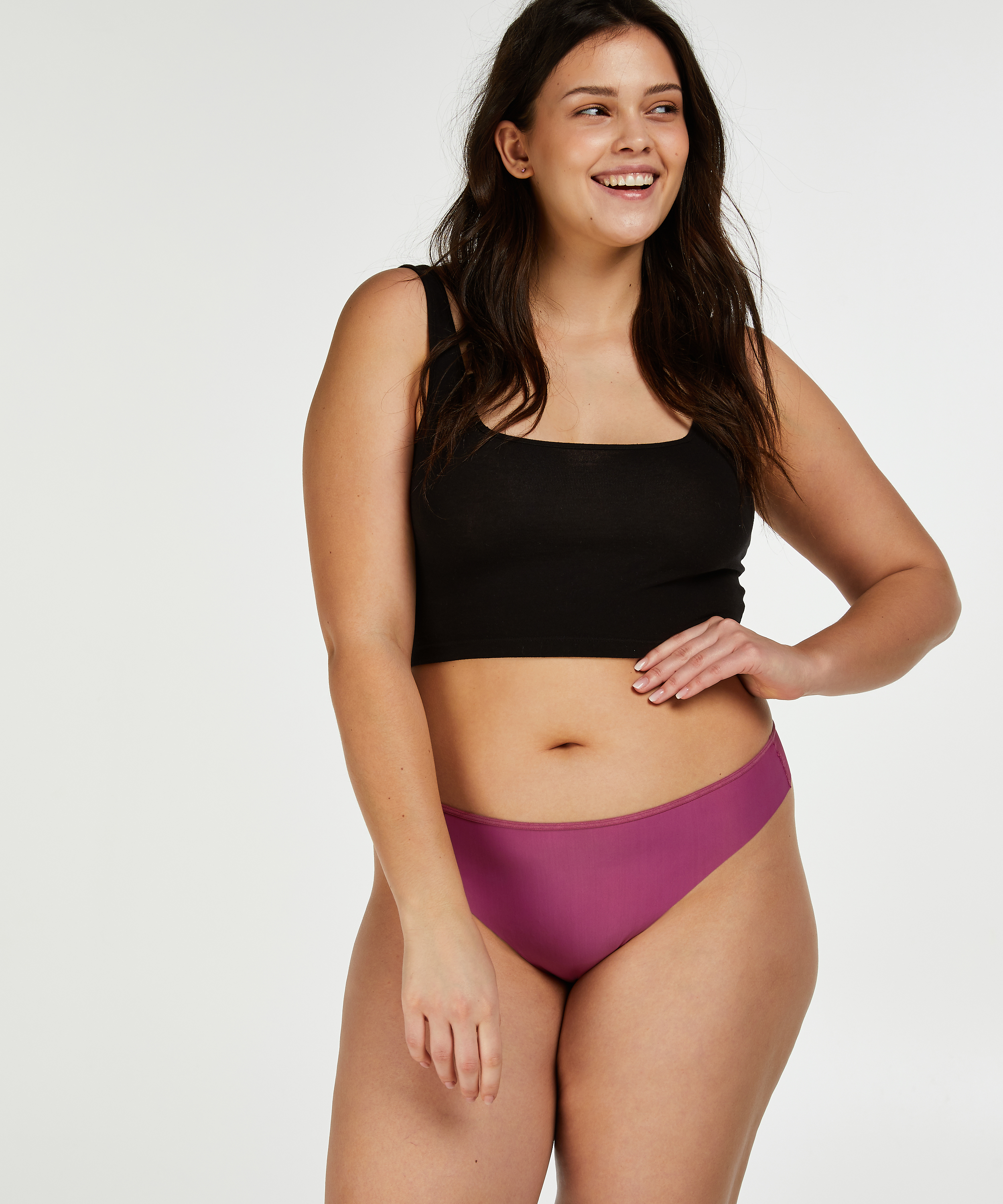 Tanga invisible de marca, Rosa, main