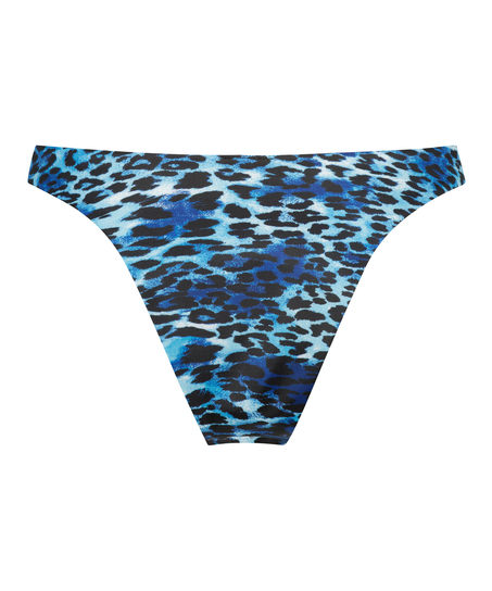 Braguita de bikini de tiro alto Leo, Azul