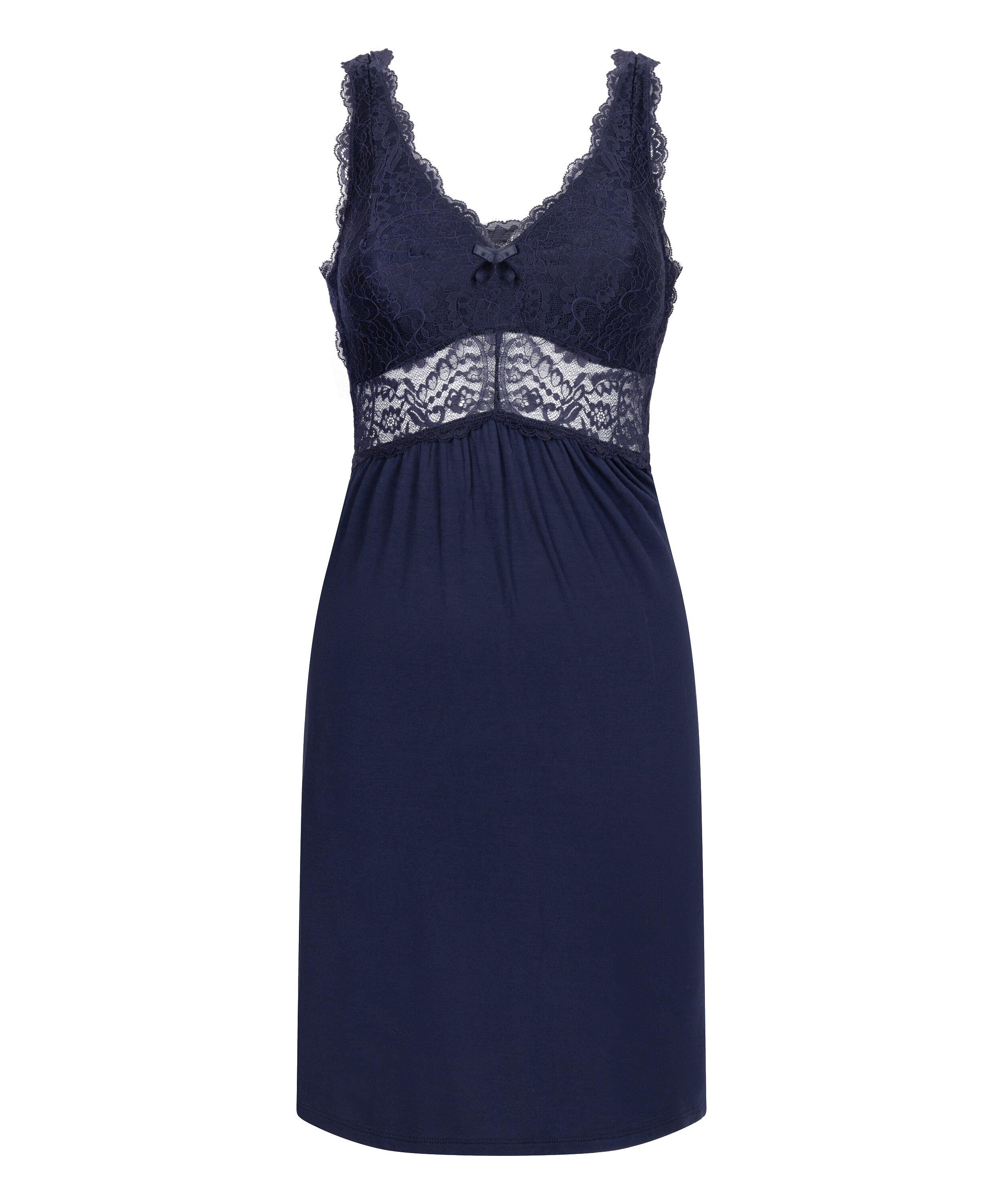 Vestido lencero Nora Lace, Azul