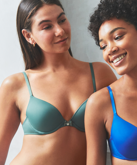 Sujetador con aros preformado Plunge, Verde