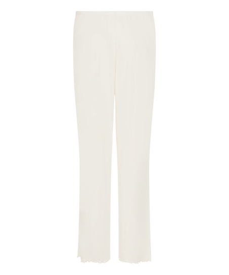 Pyjama Pant Loose Pointelle, Blanco