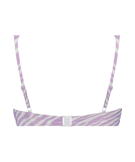 Top de bikini de aros preformado Zebra, Morado
