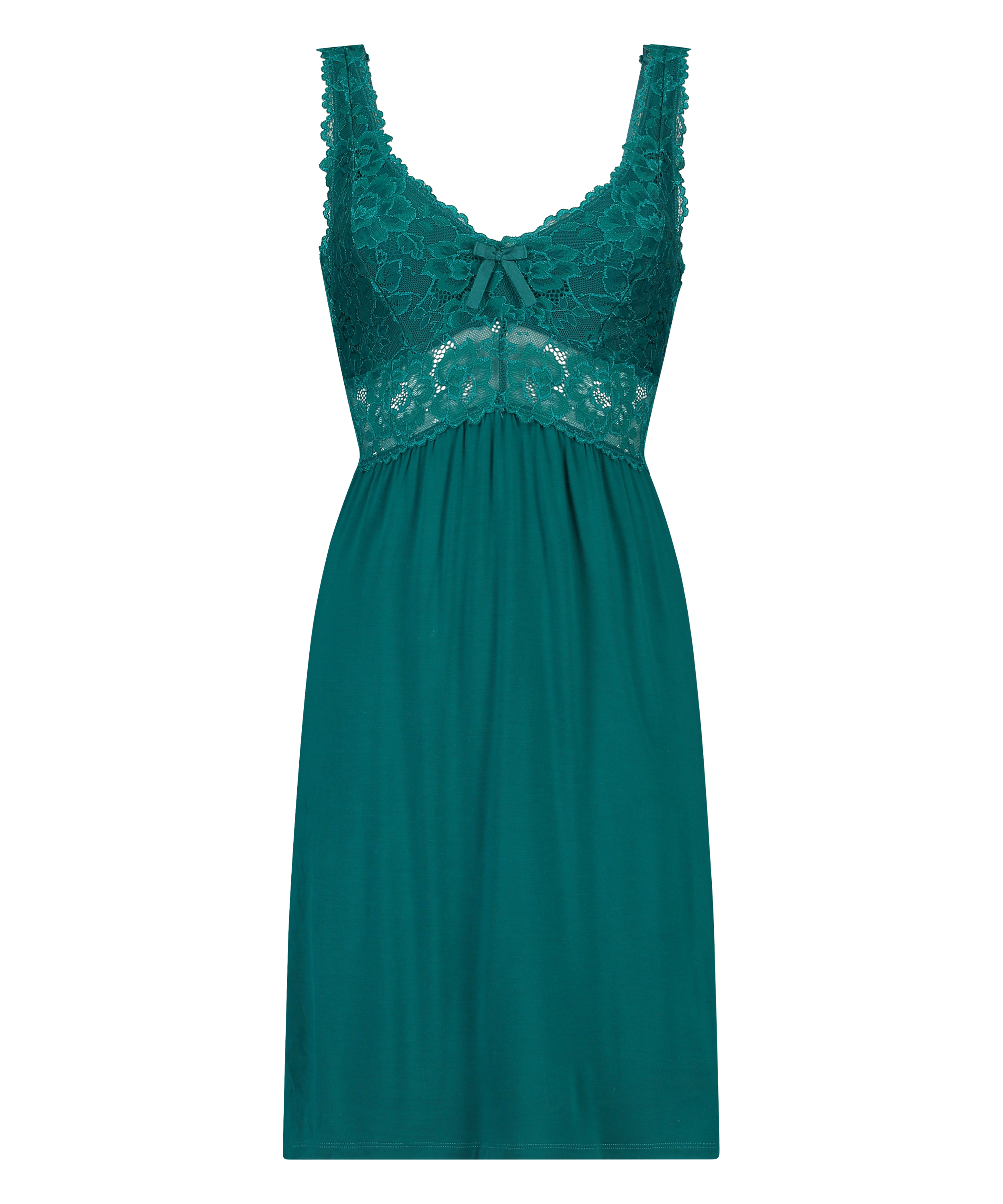 Vestido combinaci&oacute;n Modal Lace, Verde, main