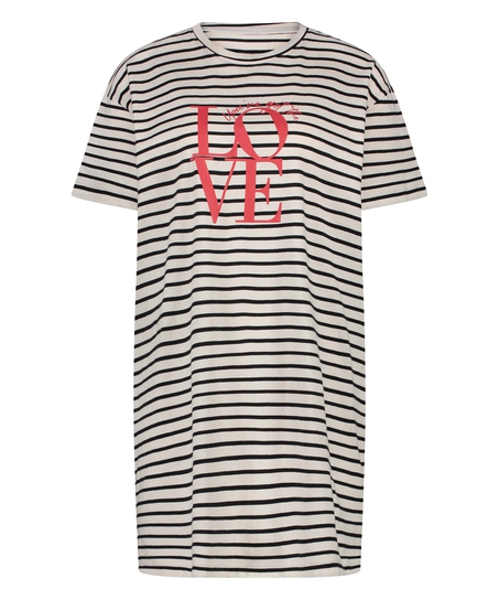 Camisón de escote redondo, Negro