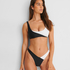 Braguita de bikini de tiro alto 2Tone HKM x NA-KD, Blanco