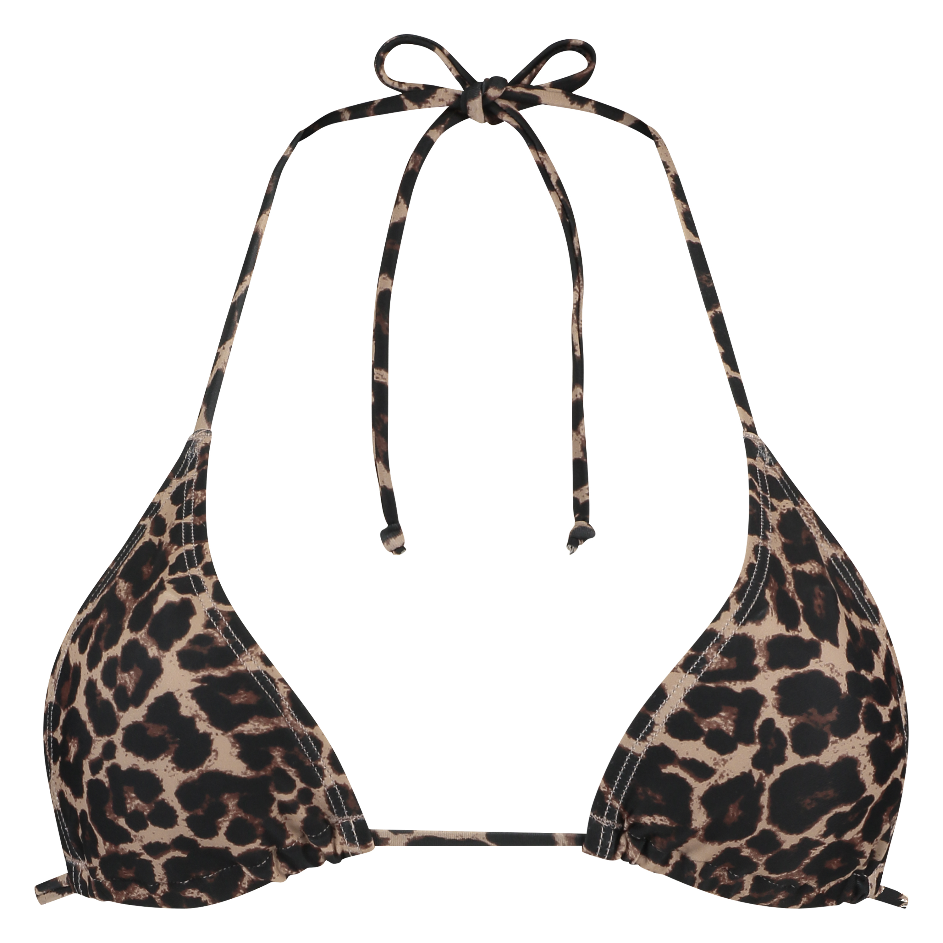 Top de bikini triangular de leopardo mini, Marrón, main
