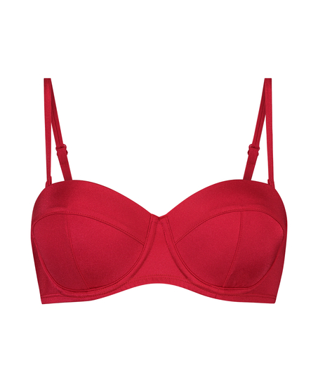 Top de bikini con aros y preformado Lola, Rojo