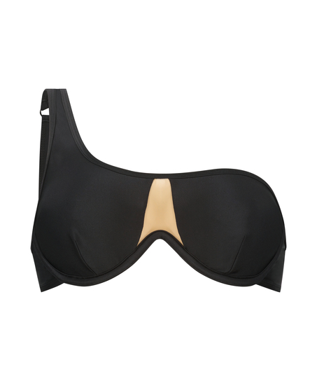 Top de bikini con aros no preformado Belize, Negro