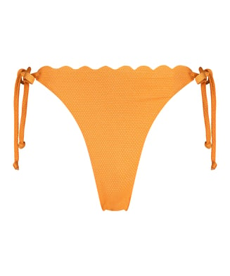 Braguita de Bikini Cheeky Tanga Scallop Lurex, Naranja