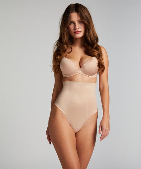 Tanga scuba moldeador de cintura alta, Beige