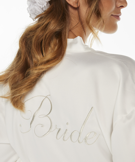 Kimono Satin Bridal, Blanco