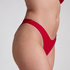 Braguita de Bikini de Corte Alto Luna, Rojo