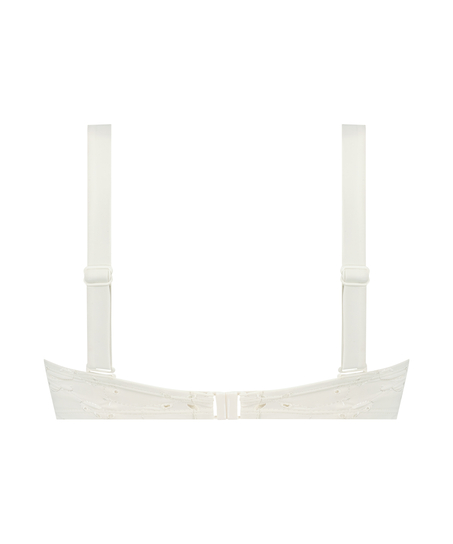 Top de bikini preformado y bandeau Broderie, Blanco