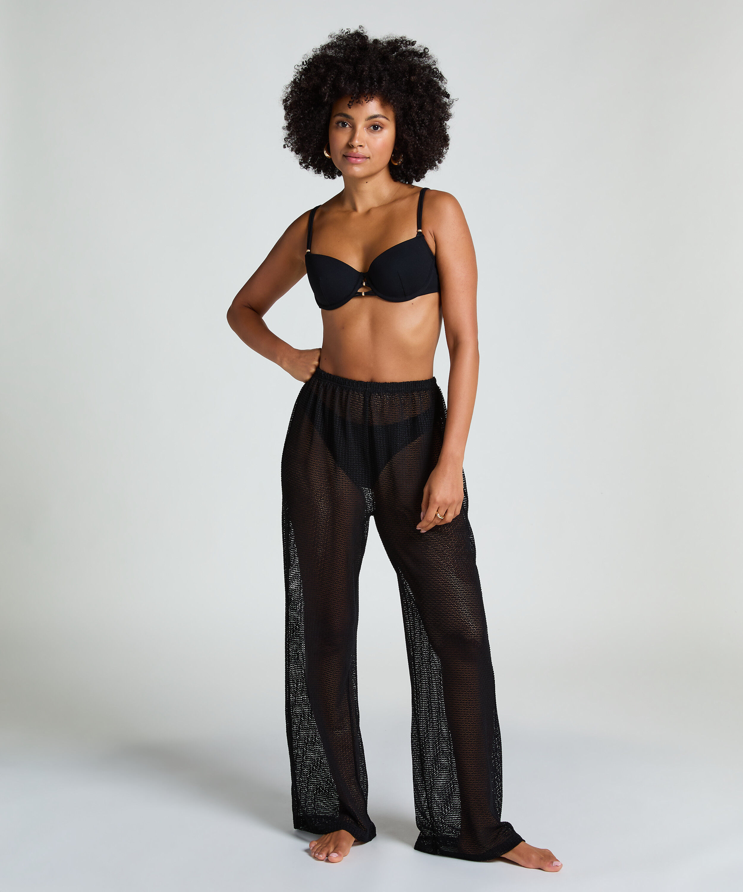 Pantalón de punto playero, Negro