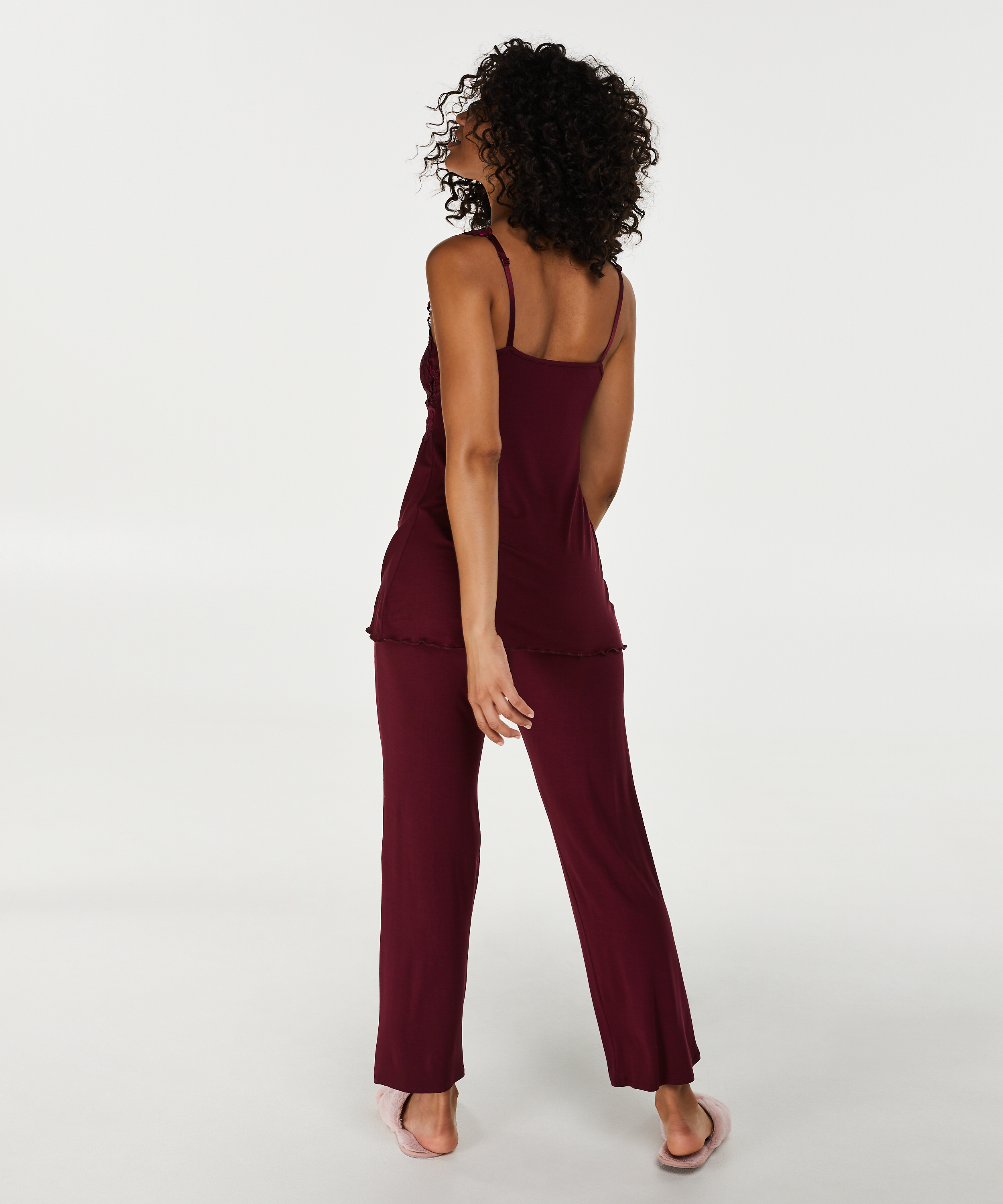 Pyjamaset Modal lace, Rojo, main