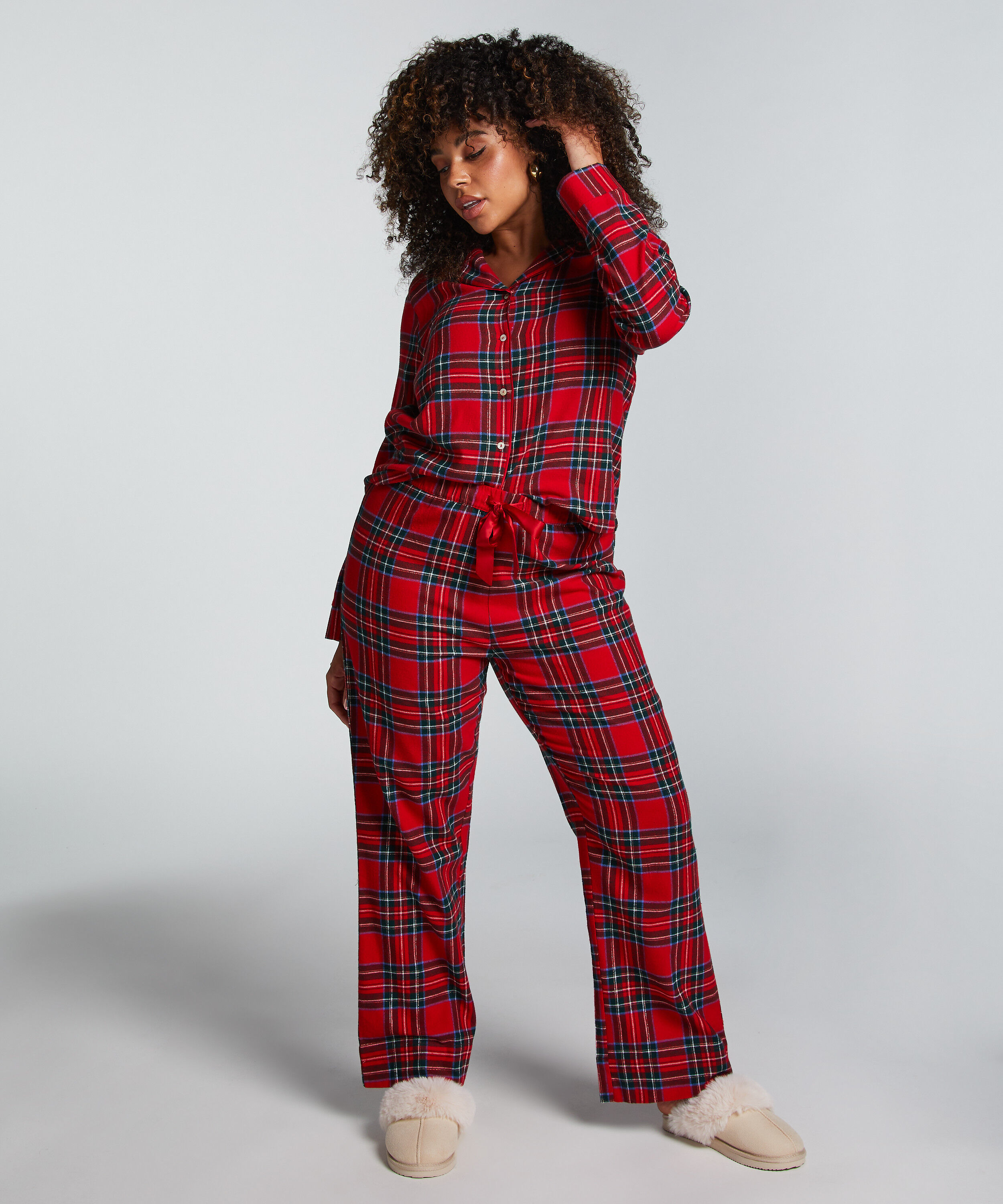 Conjunto de pijama Twill, Rojo