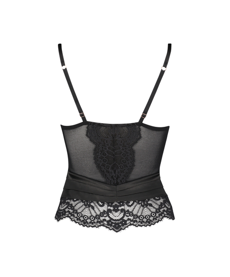Bustier con aros preformado Amelia, Negro