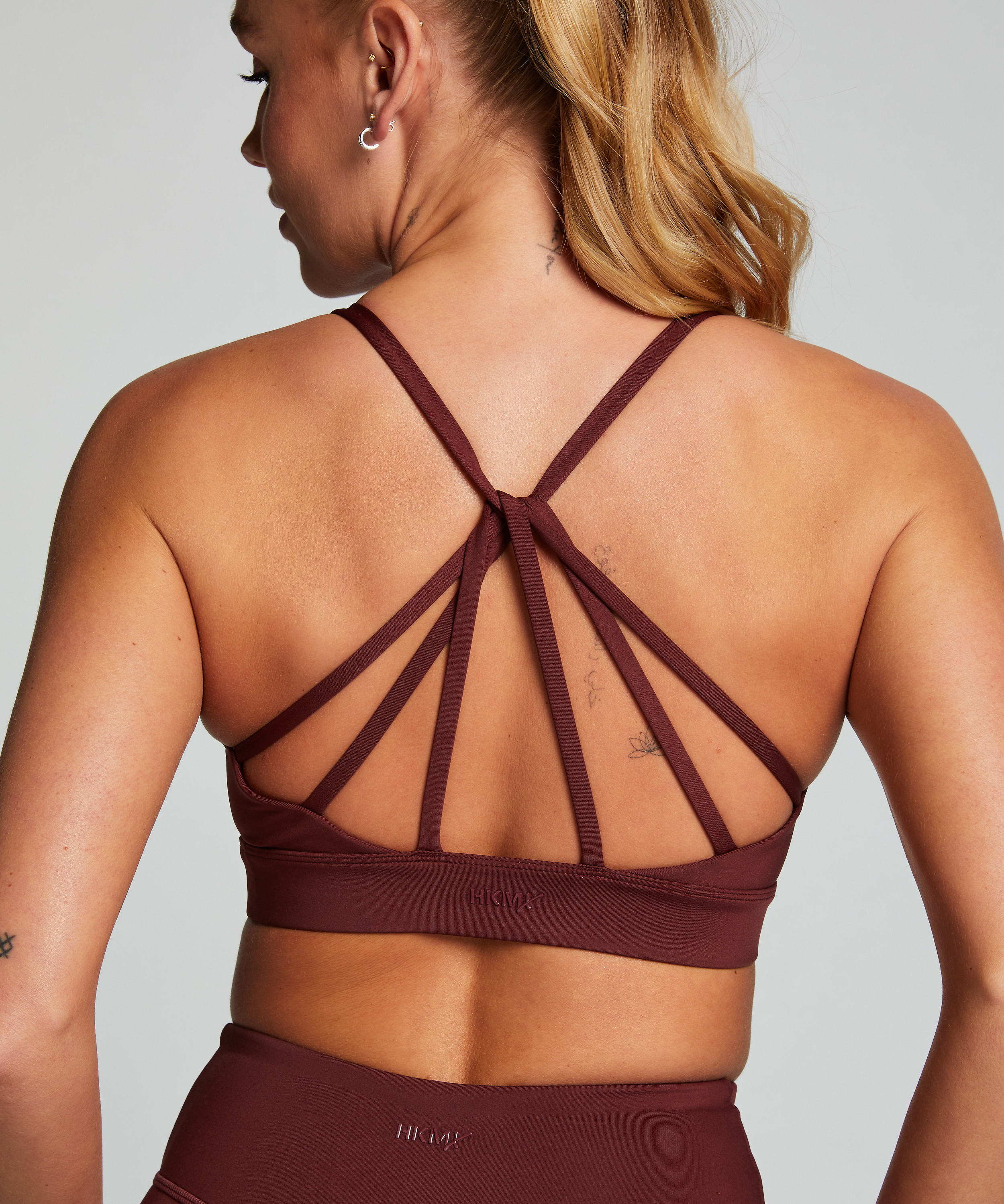 HKMX Sujetador deportivo de nivel 1, Rojo, main