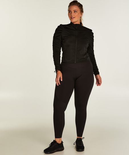 HKMX Chaqueta Ruffle, Negro