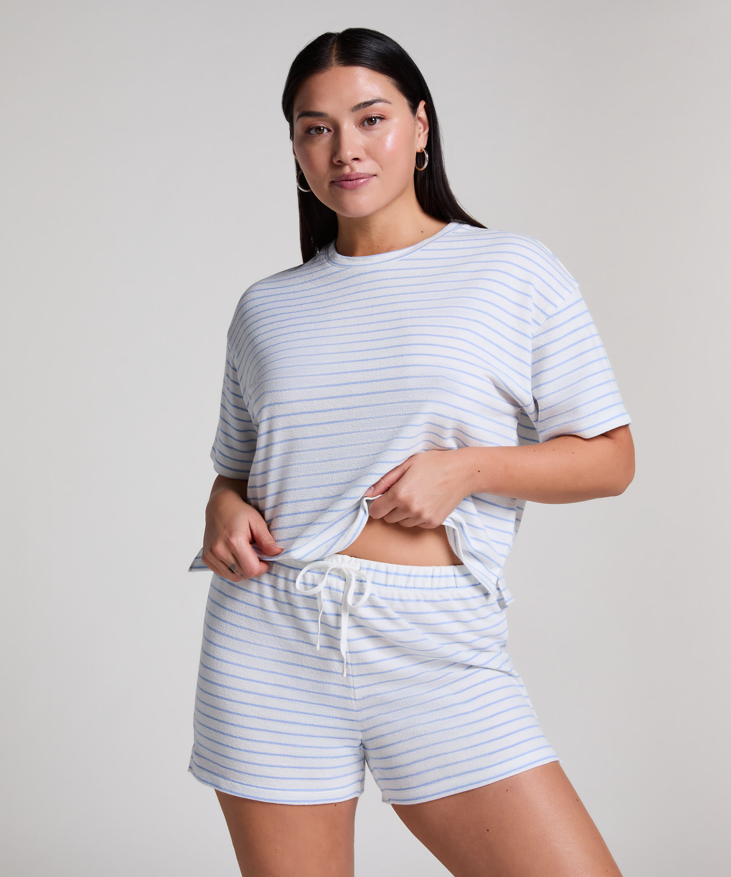 Pantalón corto de algodón, Azul