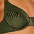 Top de bikini con aros no preformado Crete, Verde